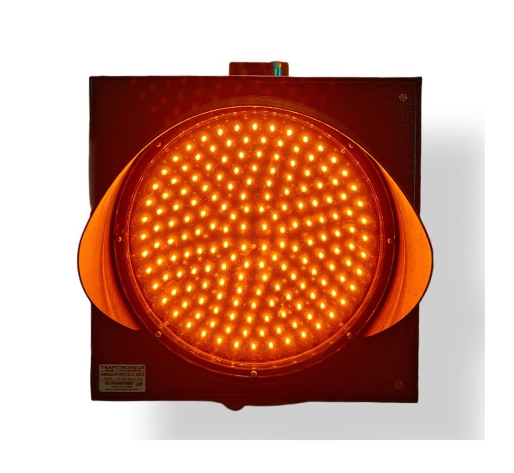 Amber Traffic Signal Light